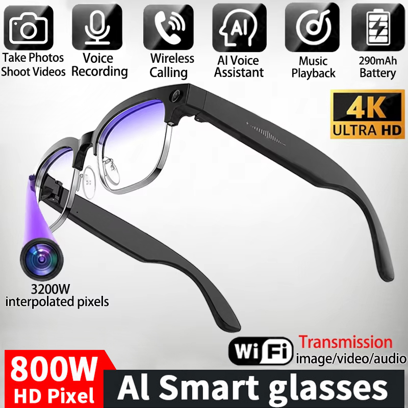 Photography With Ai - 4K Akıllı Yapay Zeka Gözlüğü 8MP