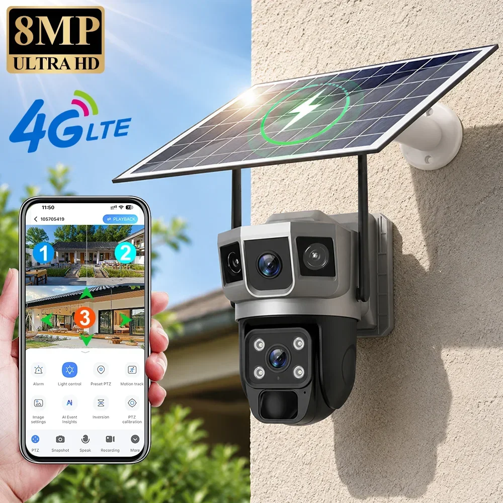 Photography With Ai - V380 4K 3 Ekranlı 4G Kamera